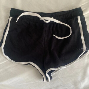 Miami style drawstring black shorts size small cotton blend